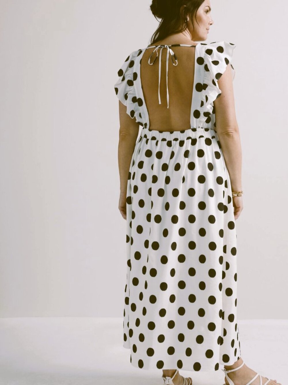 AMADI FOR ANTHROPOLOGIE POLKA DOT MAXI DRESS | SIZE MP | - Picture 7 of 11